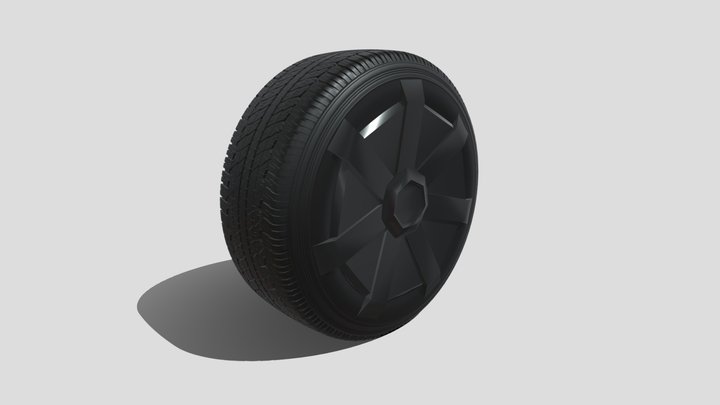 Cybertruck Tyre Wheel 3D Model
