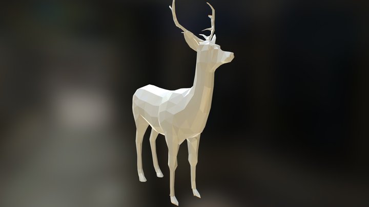 low poly deer test 3D Model