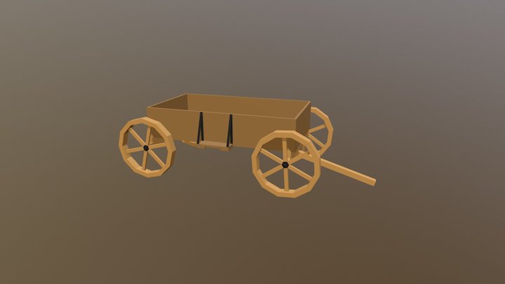 Horse Wagon 3D Model