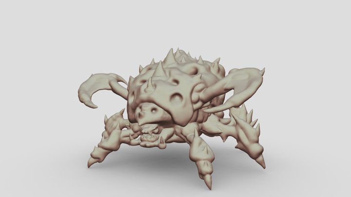 Roach Starcraft Zerg Untextured 3D Model