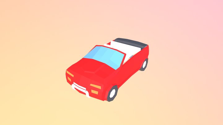 Low Poly Convertible Range Rover 3D Model