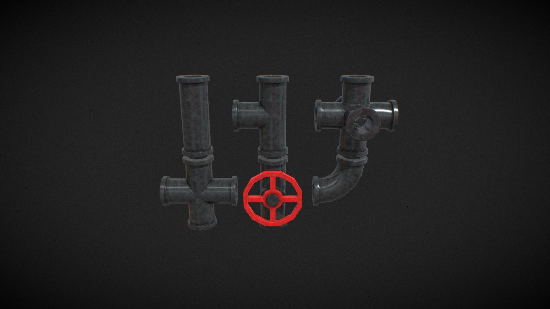 Little Pipes Free Pipes Kit Download Free 3D model by AJVFX