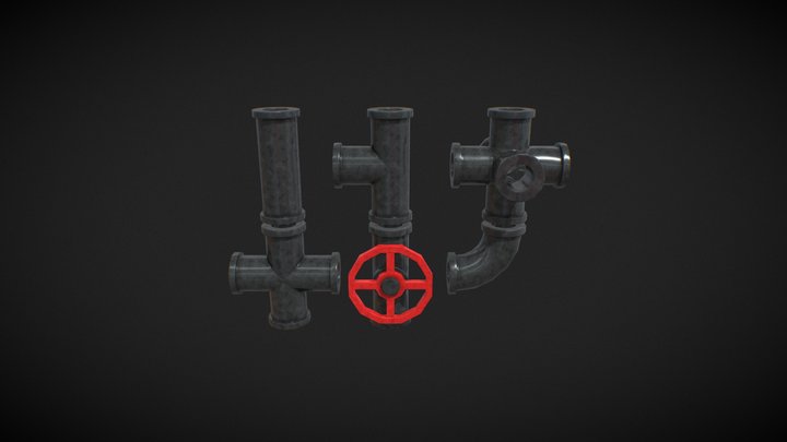 Little Pipes - Free Pipes Kit 3D Model
