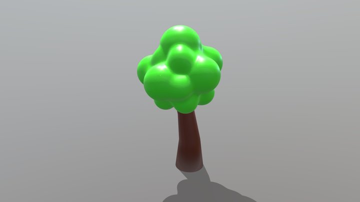Cartoonish Tree 3D Model