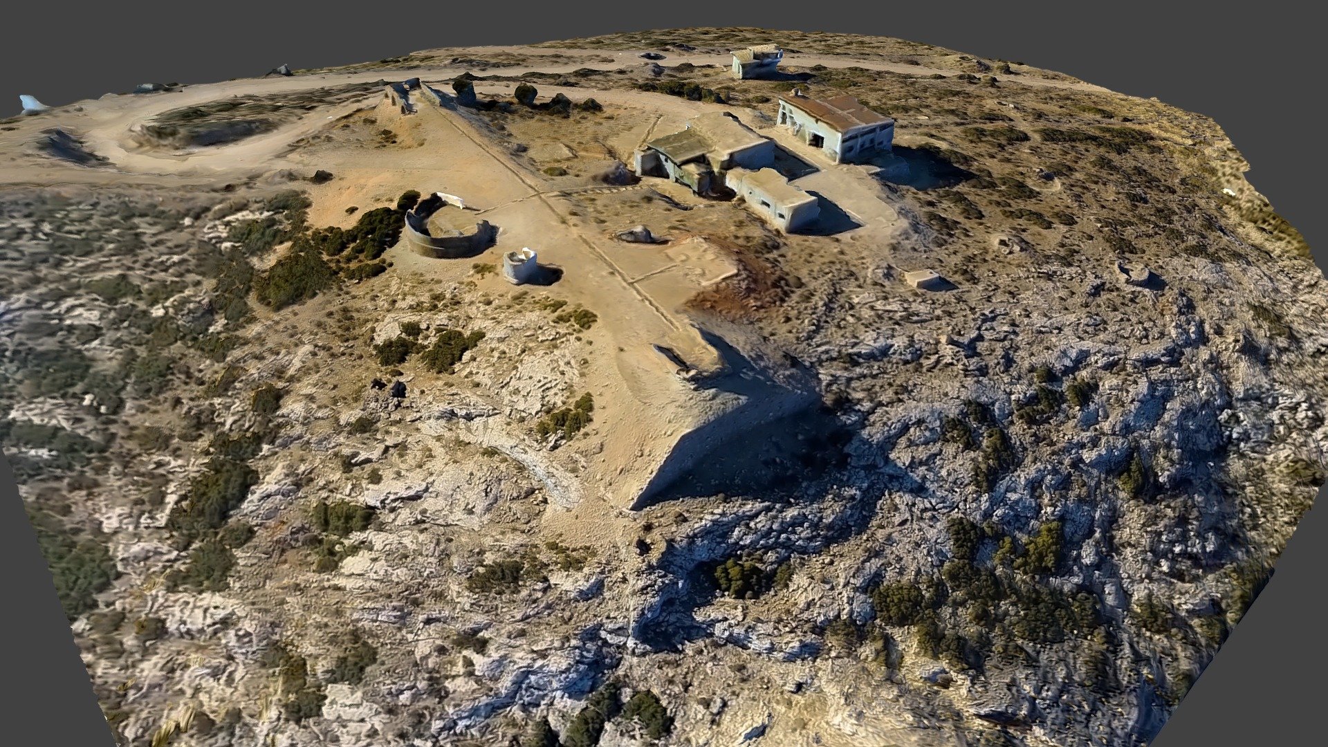 Abandoned Airbase Scan using drone video