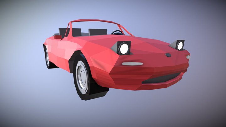 Classic Mazda Miata Cabriolet | Low Poly 3D Model