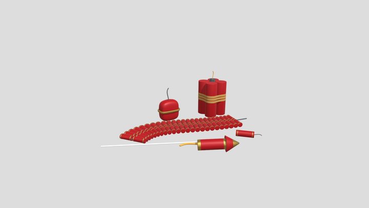 Fire Crackers 3D Model