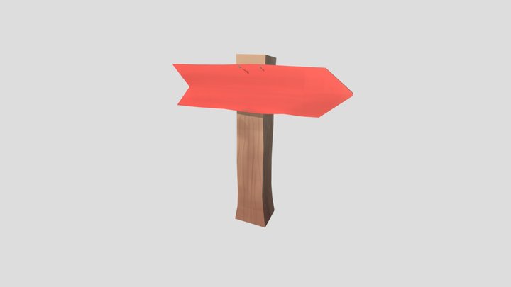 Stylized Sign 3D Model