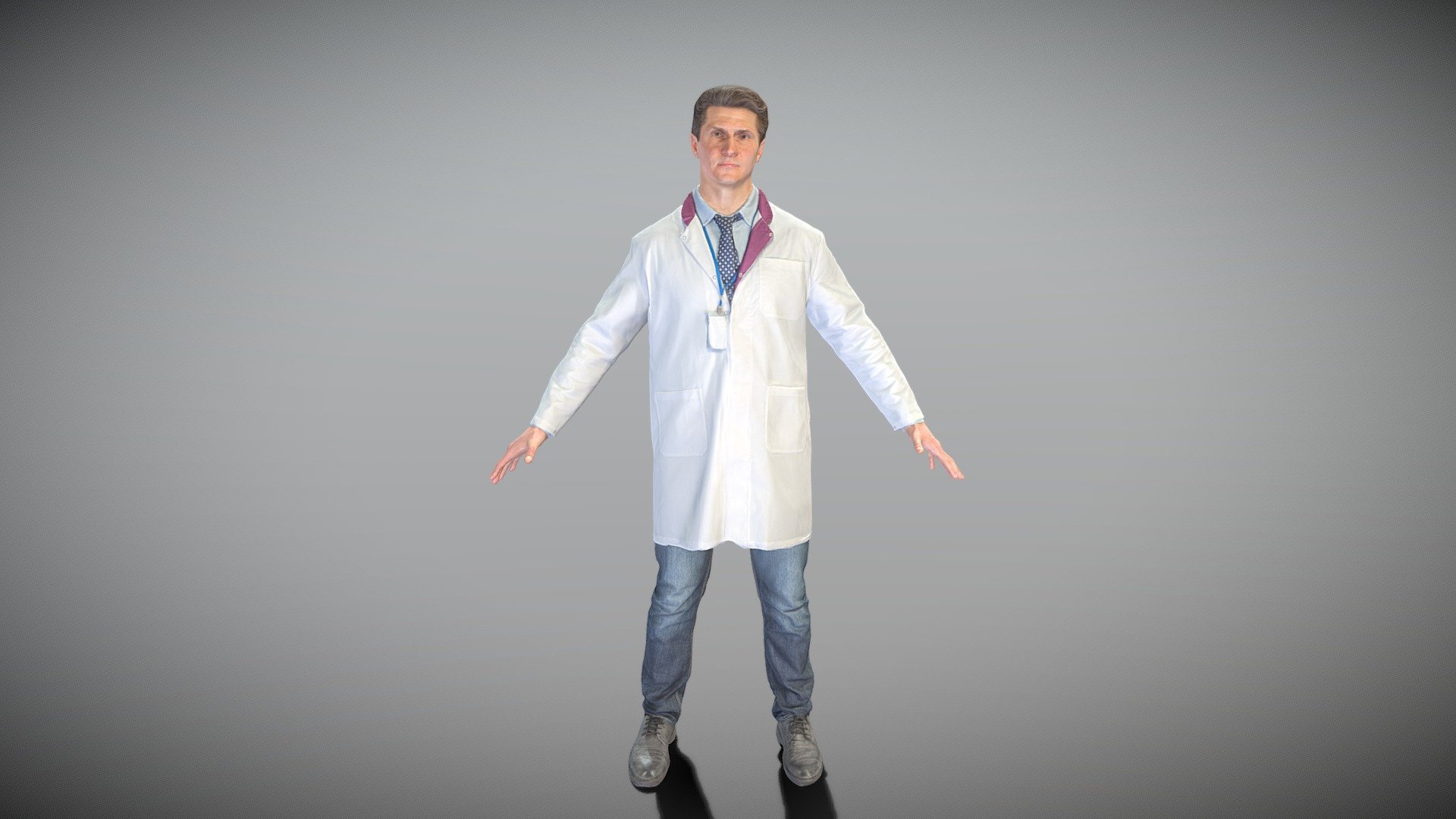 Medical doctor in A-pose 429 - Buy Royalty Free 3D model by ...