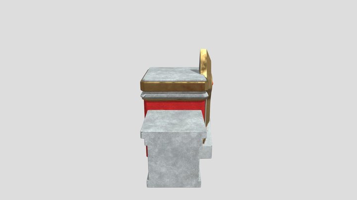 Royal Fantasy Wall Pedestal 3D Model