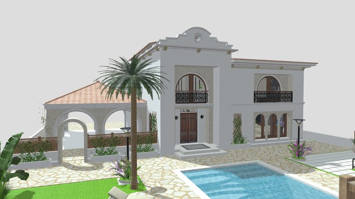 Spanish House - Spanish Villa - V2 Small 3D Model