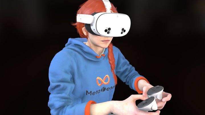 METARETAIL CHICA VR GAFAS Y MANDOS – Gratis 3D-model STL