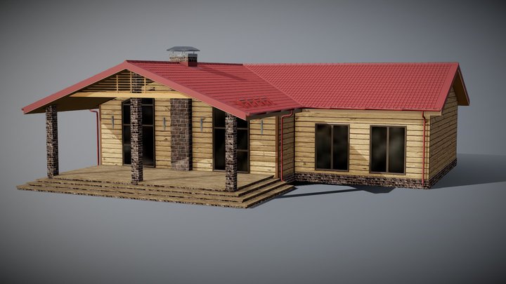 Cottage House Free – Gratis 3D-model STL