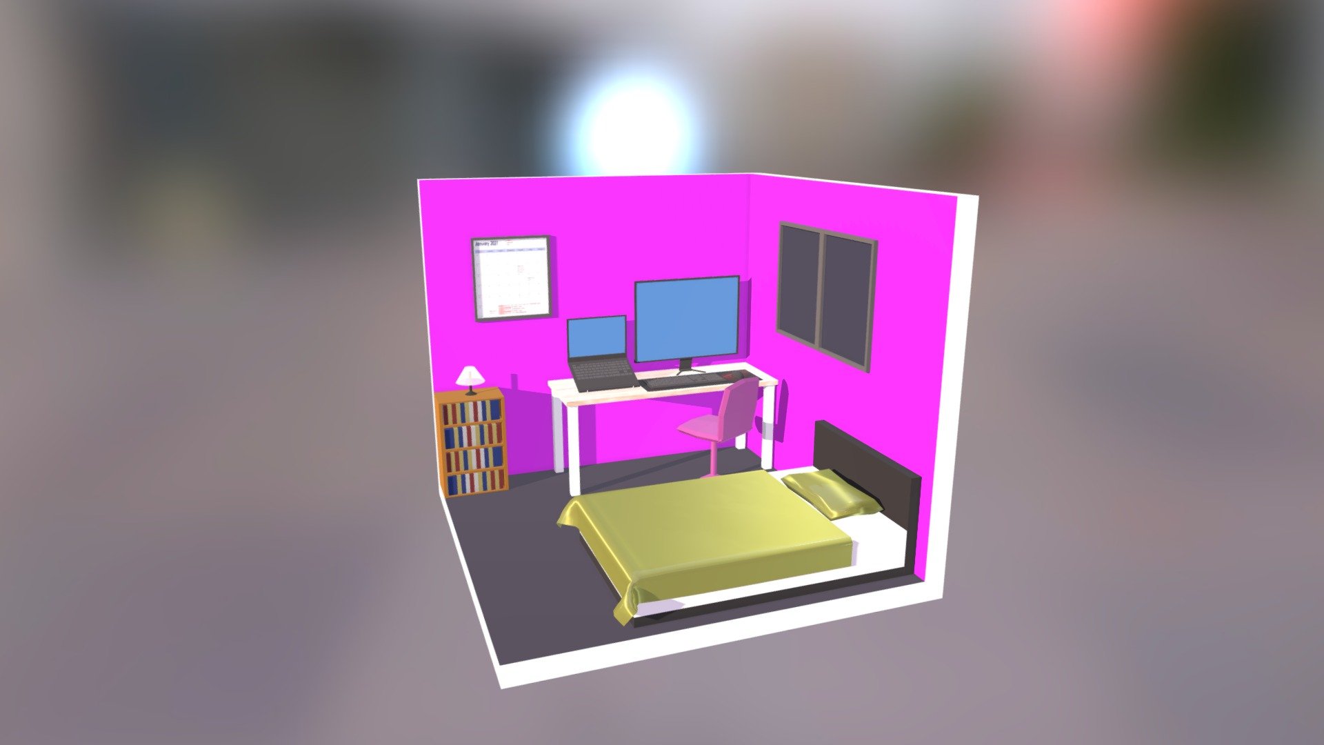 RoomModel - Download Free 3D Model By Tinn (@63011213163) [8be6383 ...