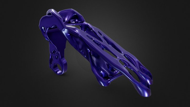 Optimized Aerospace Bracket 3D Model