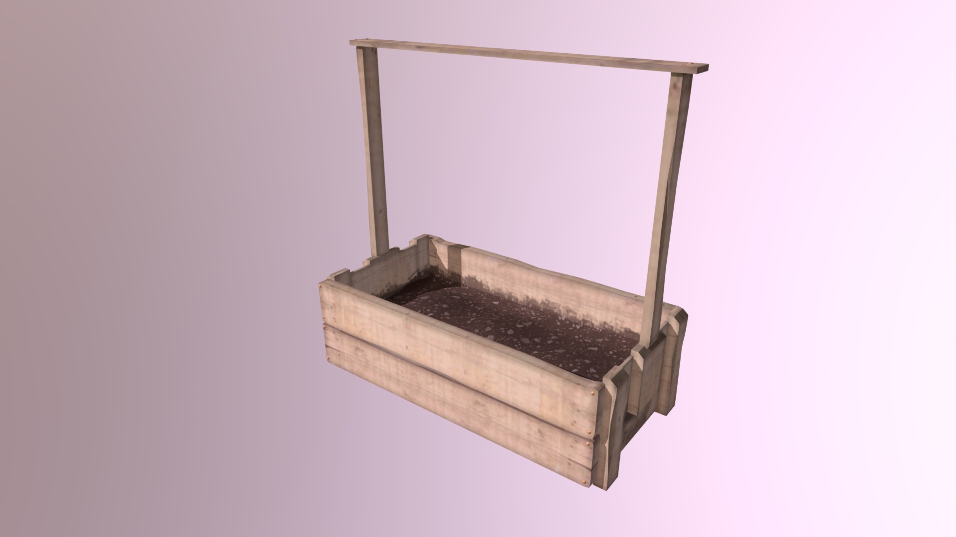 3D model Ammo Crate Raised Garden - This is a 3D model of the Ammo Crate Raised Garden. The 3D model is about a birdhouse with a birdhouse.