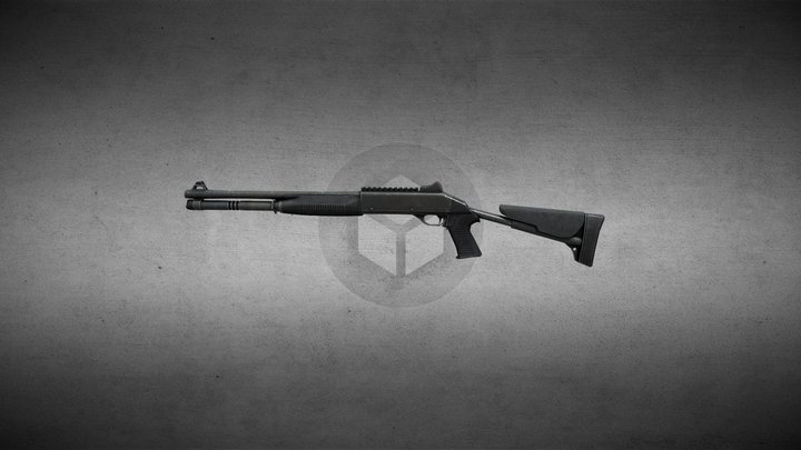SK Military Shotgun1 3D Model