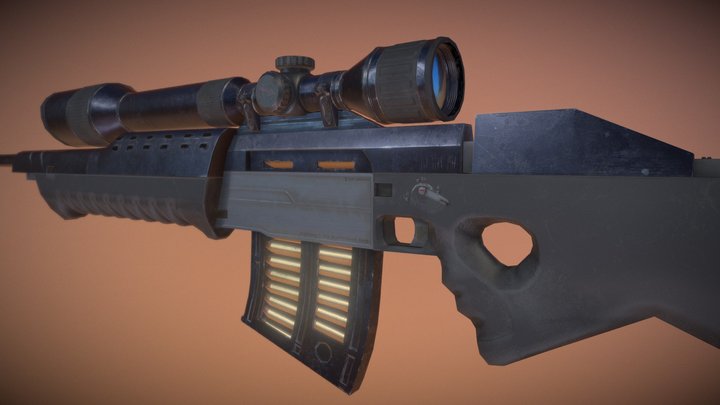 Mephisto Sniper Rifle - Mutant Chronicles 3D Model