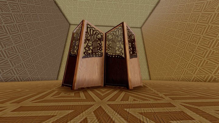 Wooden screen 3D Model