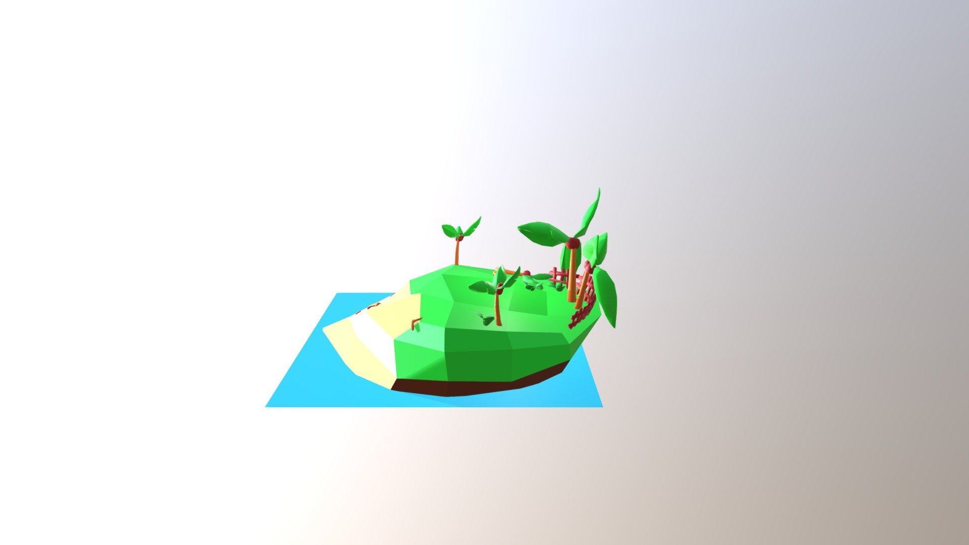 Lowpoly Island Scene