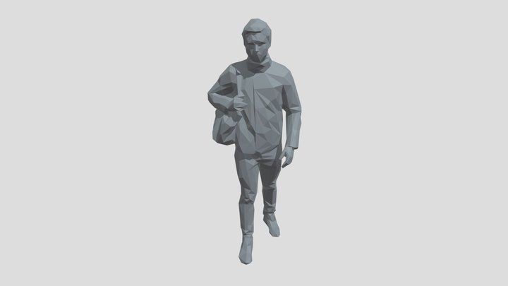 Lowpoly Male Walking – Free 3D Model STL