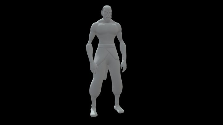 Unifinished Monk LOD 0 3D Model