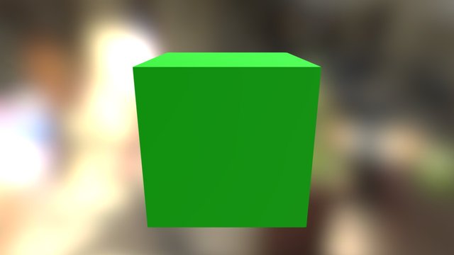 Green Cube 3D Model