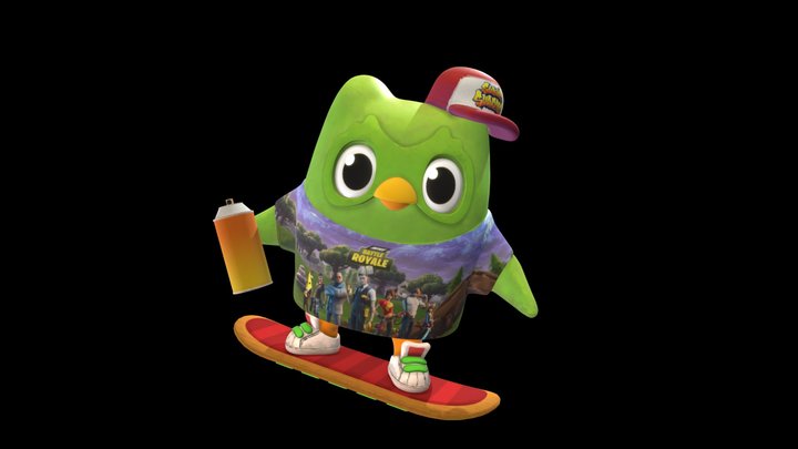 Duolingo x Forthnite x Subwaysurfers FANART 3D Model