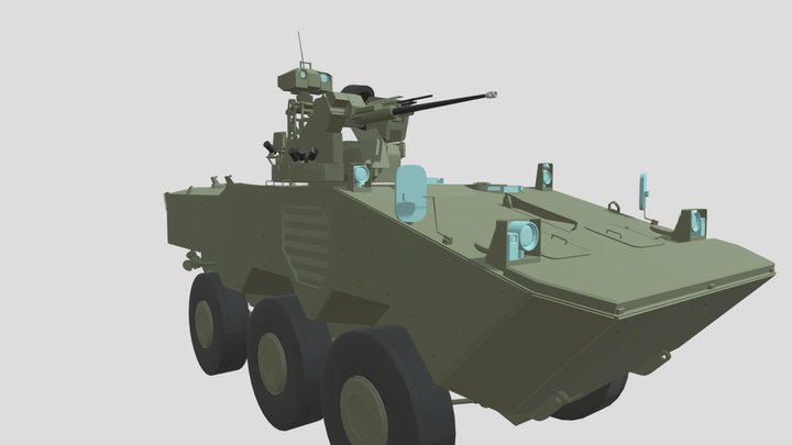VBTP-MR Guarani UT30BR [optimized to Squad] (v2) 3D Model