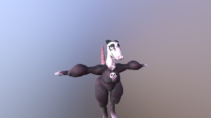 thicc opossom girl 3D Model