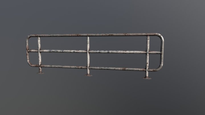 Rusty Railing 3D Model