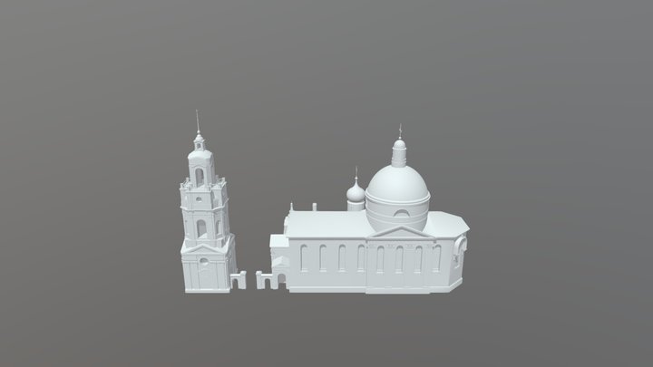 Церковь Николая Чудотворца 1928 год 3D Model