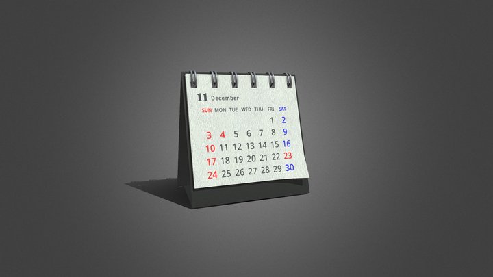 Calendar 3D models - Sketchfab