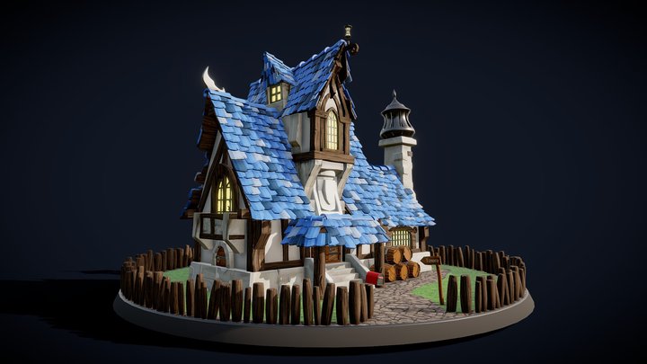 Warcraft fantasy house 3D Model