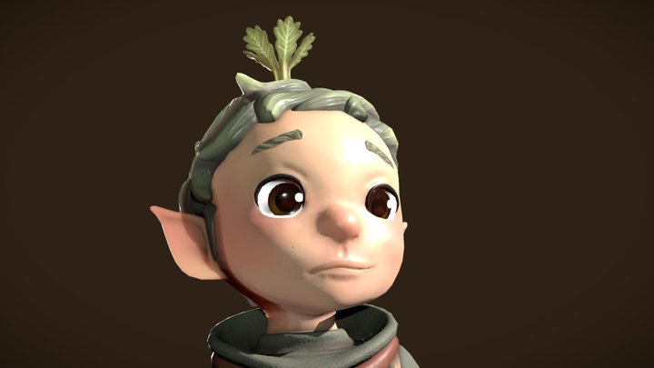 Carrot Boy Low Poly Character Model 3D Model