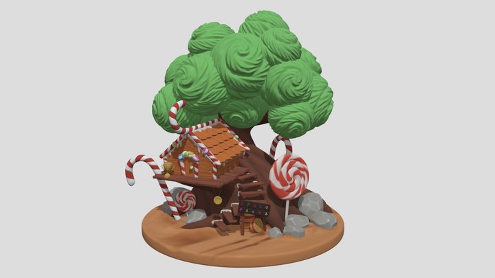 Candy treehouse 3D Model