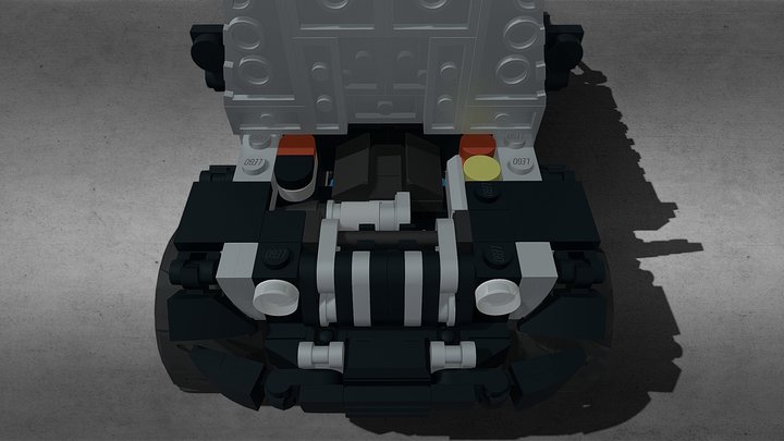 Jeep Gladiator open hood 3D Model
