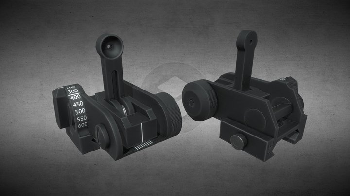[MWS] MATECH AR-15 USGI Rear Sight 3D Model