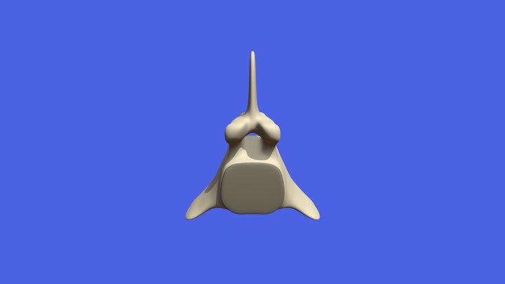 Simple whale vertebra model 3D Model