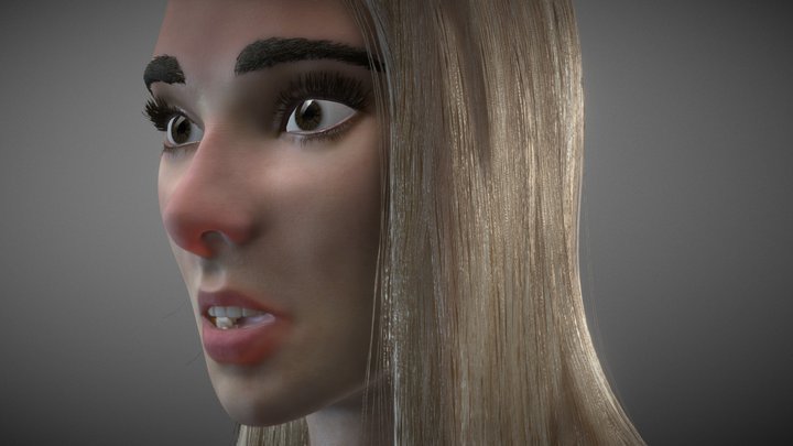 Female Portrait 3D Model