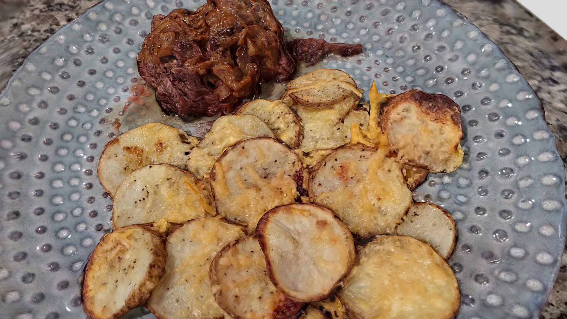 Steak, Cheesy Potato Rounds - Download Free 3D model by stevencmutter ...