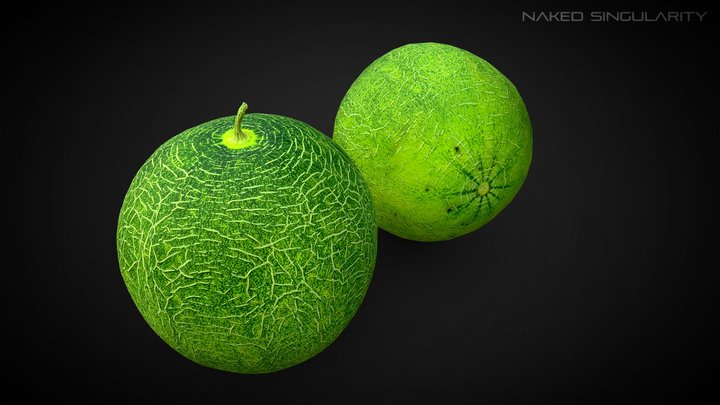 3D Scan fruit - Cantaloupe melon photogrammetry 3D Model