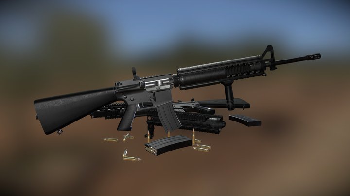 M16A4 3D Model