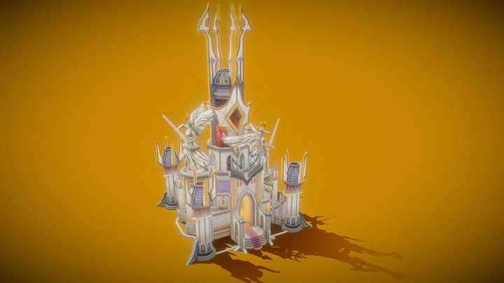 Silver castle 3D Model