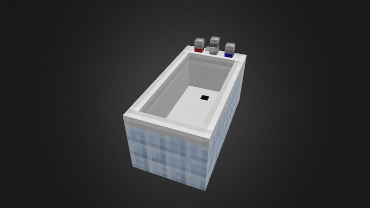Alcove Bath Tub 3D Model