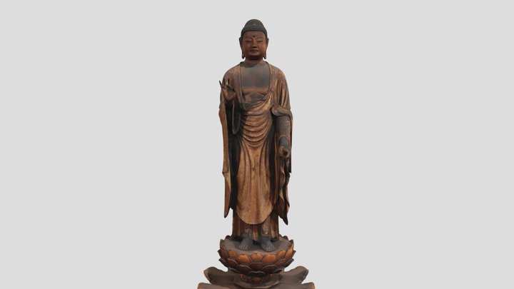 木造阿弥陀如来立像 3D Model