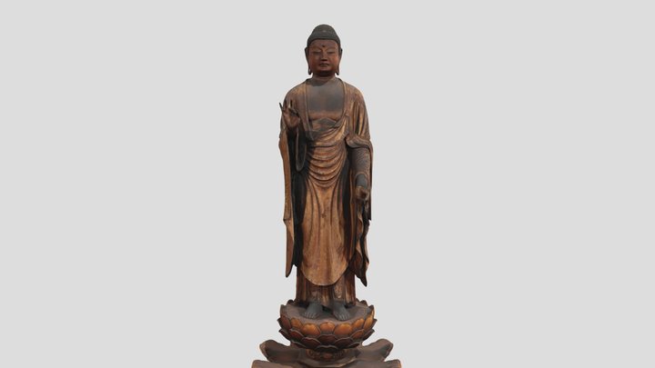 木造阿弥陀如来立像 3D Model