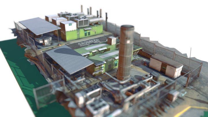 Gasgreen S.A. Planta de energía 3D Model