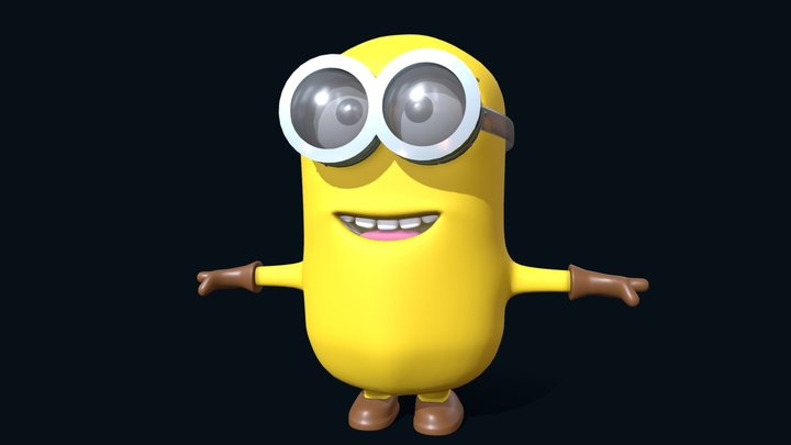 Minion - modeled and shaded on Cinema 4D 3D Model