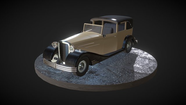 Classic car game model 3D Model
